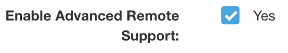 Enable Advanced Remote Support